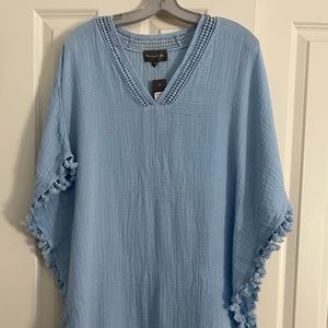 Michael Stars double gauze tassel trim swimsuit cover-up